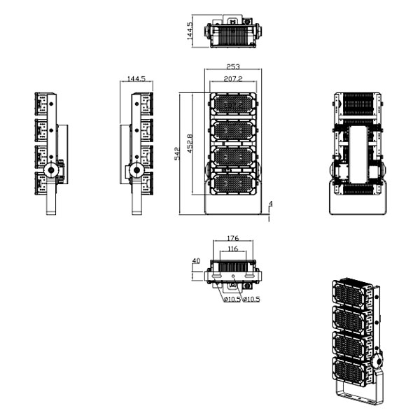 Iluminación marina LED de alta calidad 300w - LX - fl04 