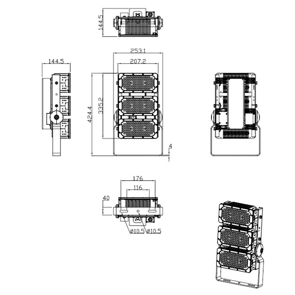 Iluminación marina LED de alta calidad 240w - LX - fl03 